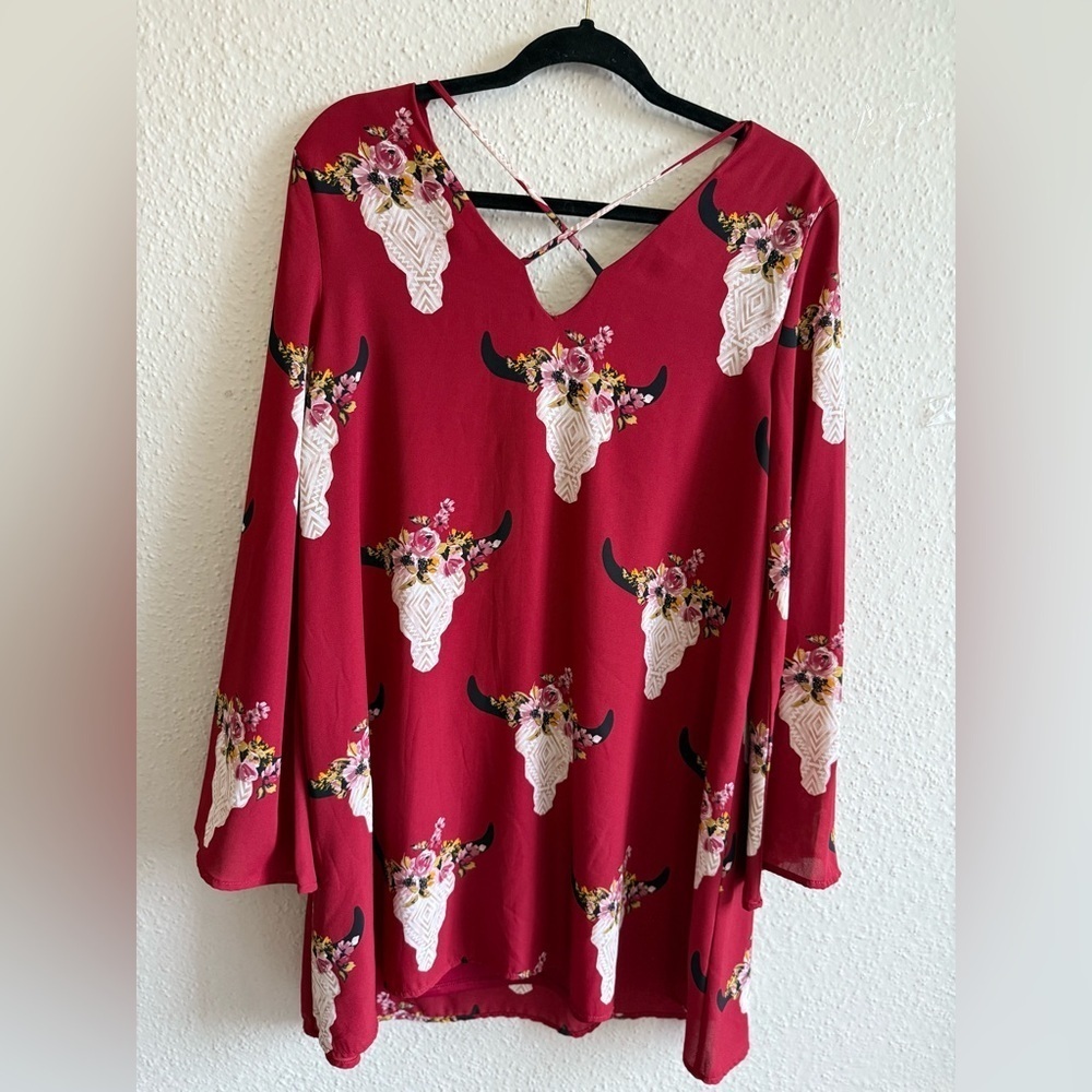 Altar'd State Crimson Dress Size M - Picture 6 of 6